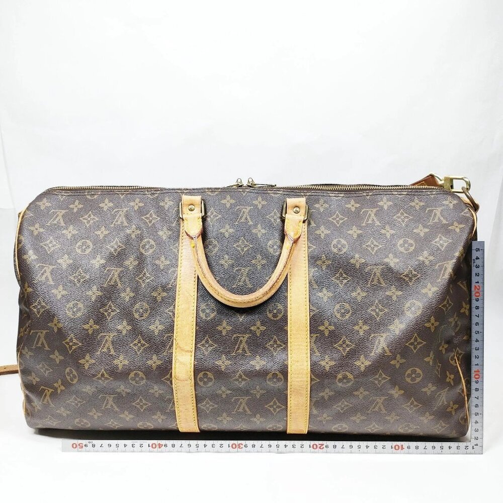 Authentic Louis Vuitton Keepall Bandoulière 55 Monogram Duffle/Travel Bag - Picture 3 of 10